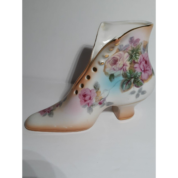 Vintage Nippon R&S Prussian Victorian hand painted ladies boot - Picture 1 of 5
